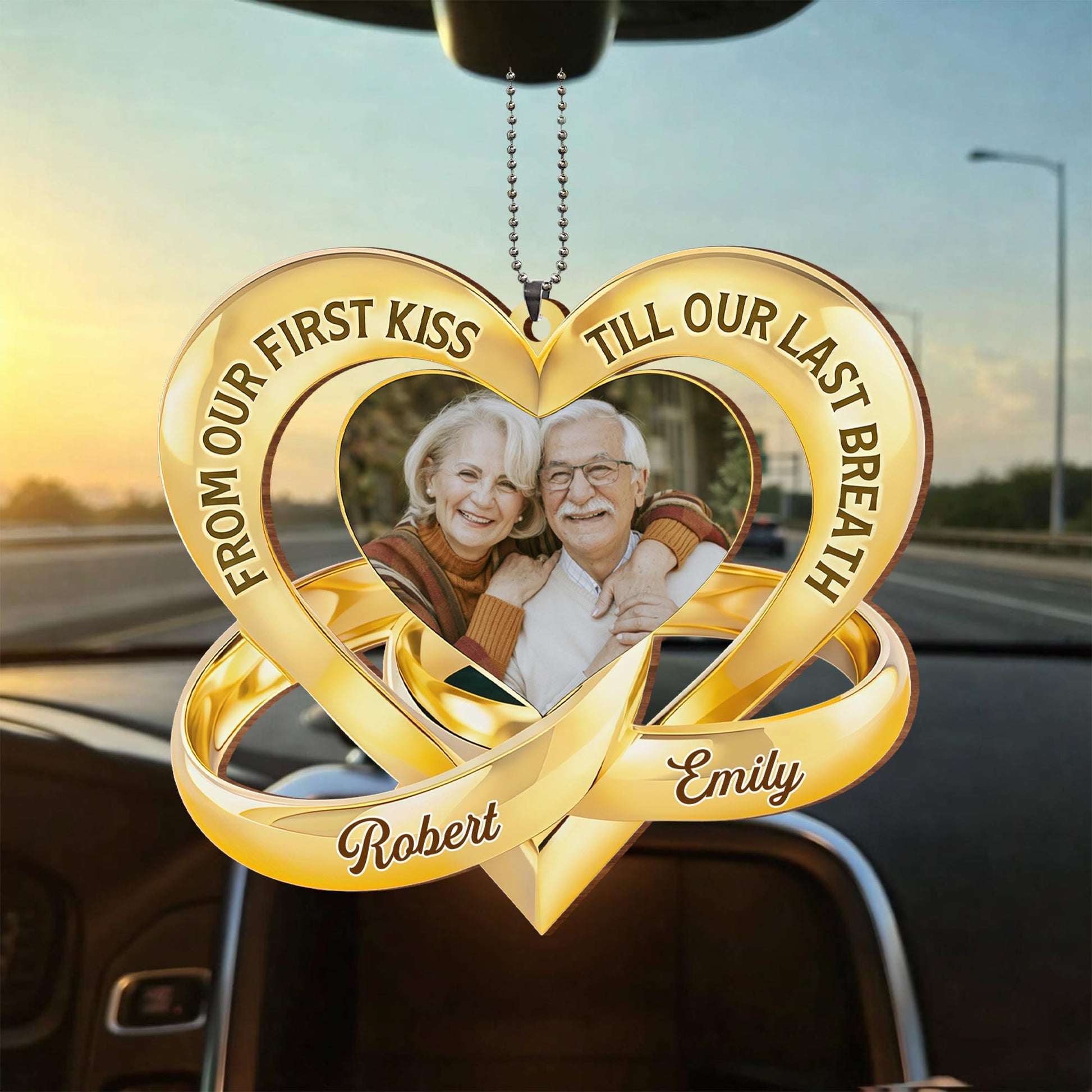 From Our First Kiss Till Our Last Breath Heart Ornament