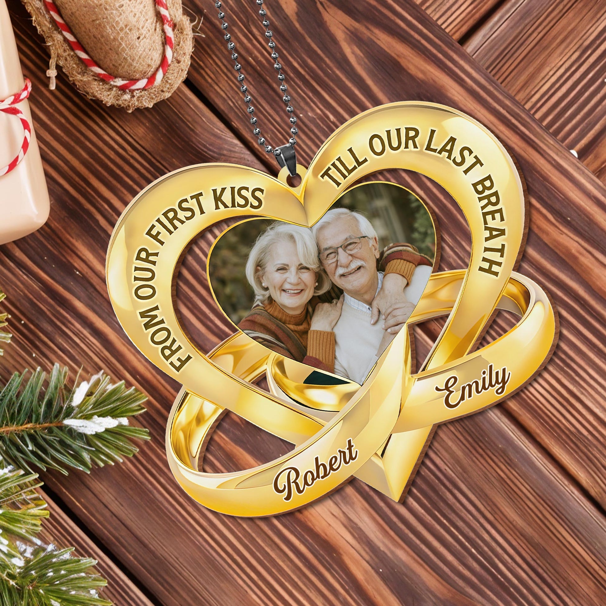 From Our First Kiss Till Our Last Breath Heart Ornament