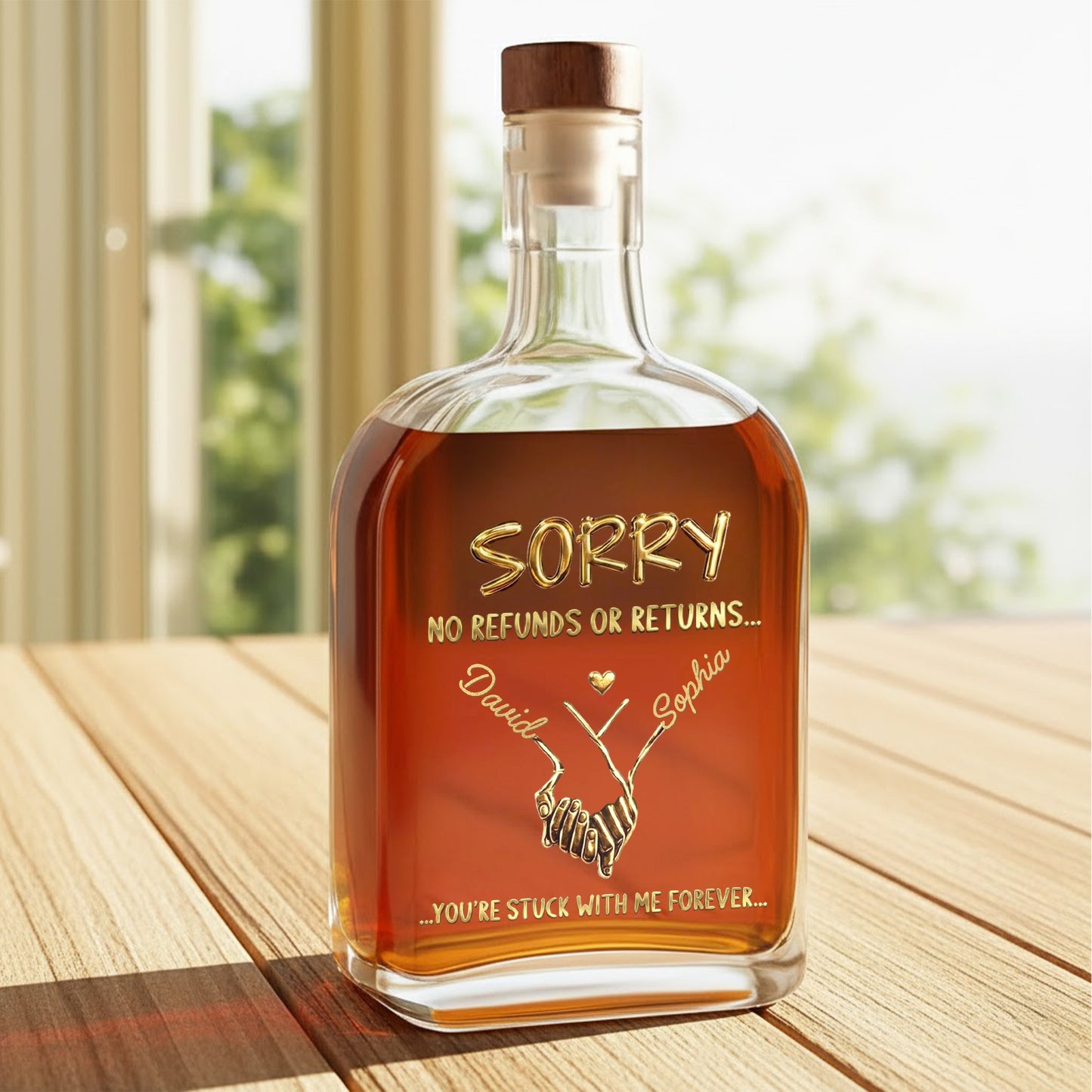 Sorry No Refunds Or Returns, Handshake And Heart