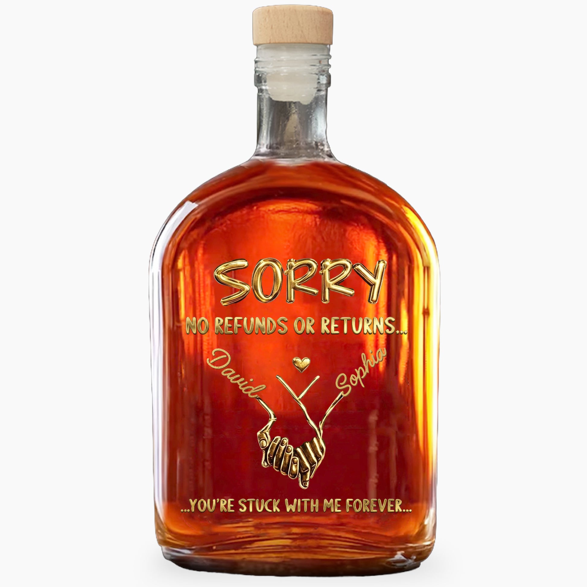 Sorry No Refunds Or Returns, Handshake And Heart