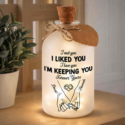 The Day It All Began Calendar Heart Bottle Light