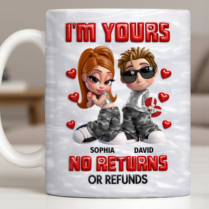 I'm Yours No Returns Or Refunds Funny Couple With Hearts
