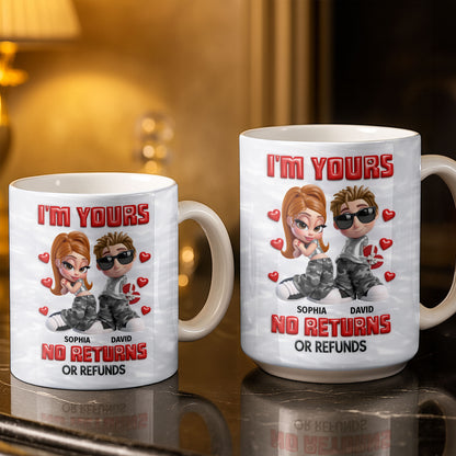 I'm Yours No Returns Or Refunds Funny Couple With Hearts