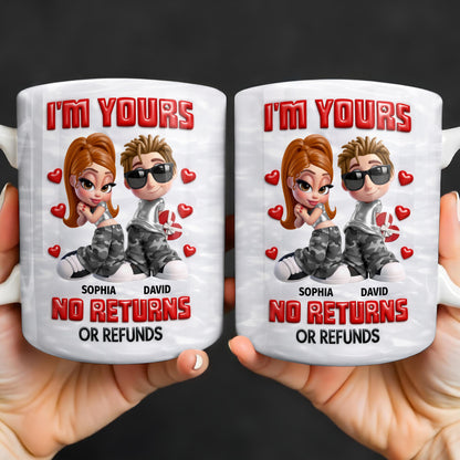 I'm Yours No Returns Or Refunds Funny Couple With Hearts