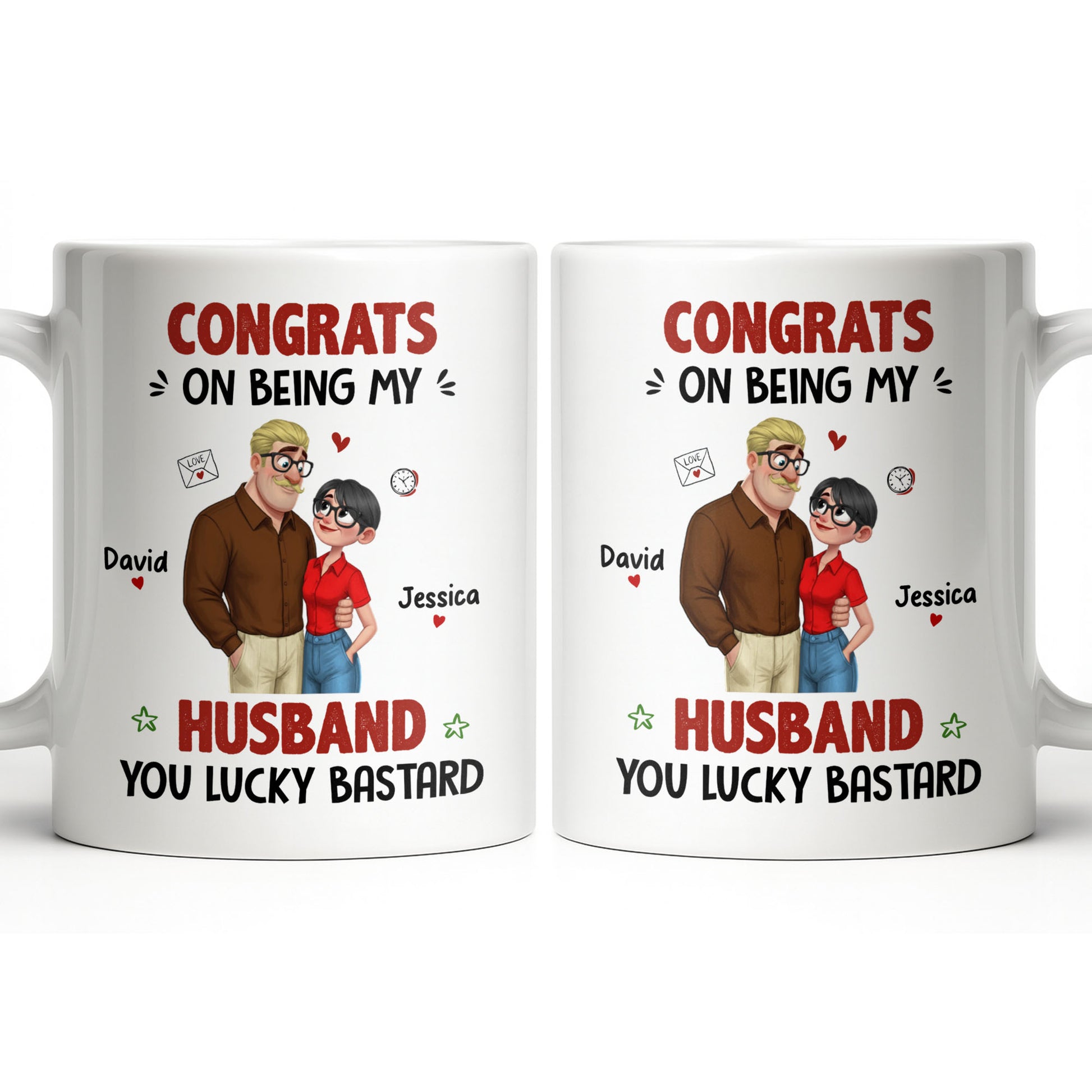 Congrats On Being My Husband, Hearts and Couple Design