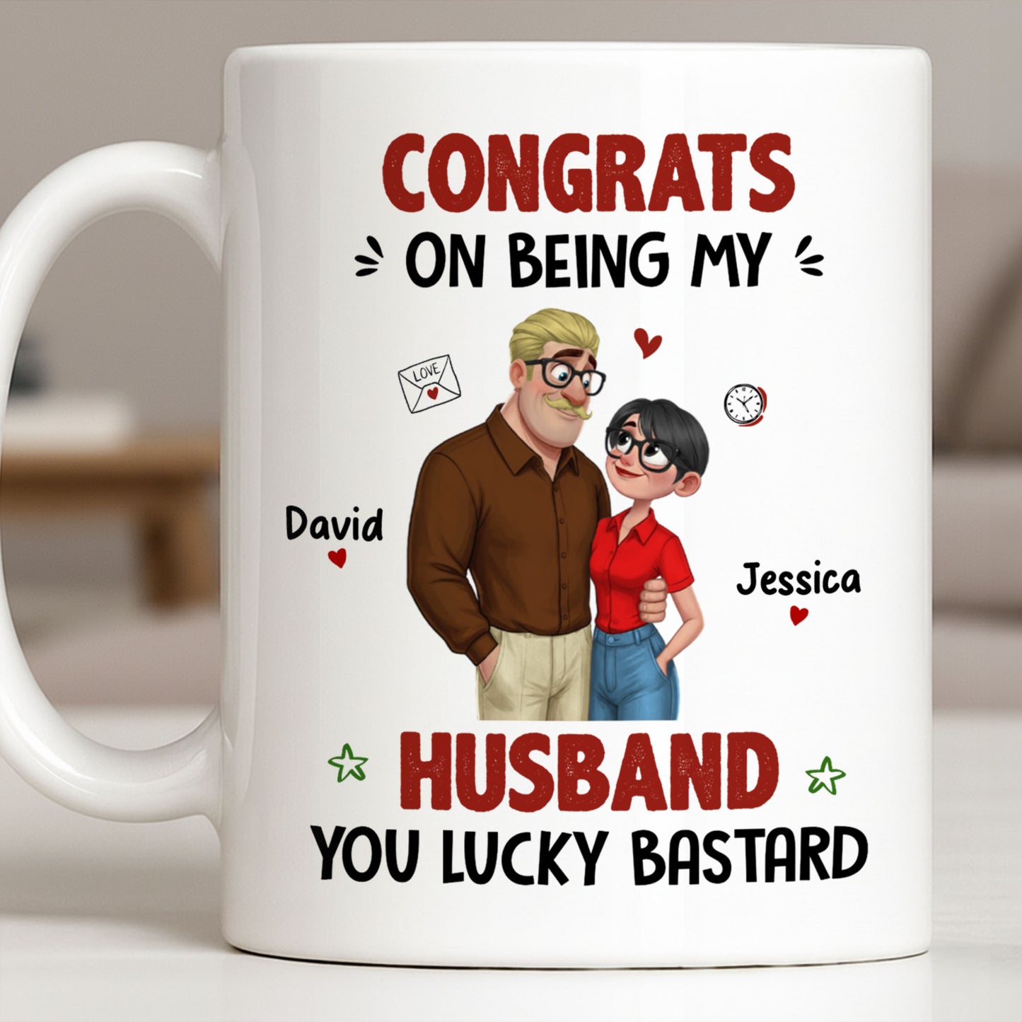 Congrats On Being My Husband, Hearts and Couple Design