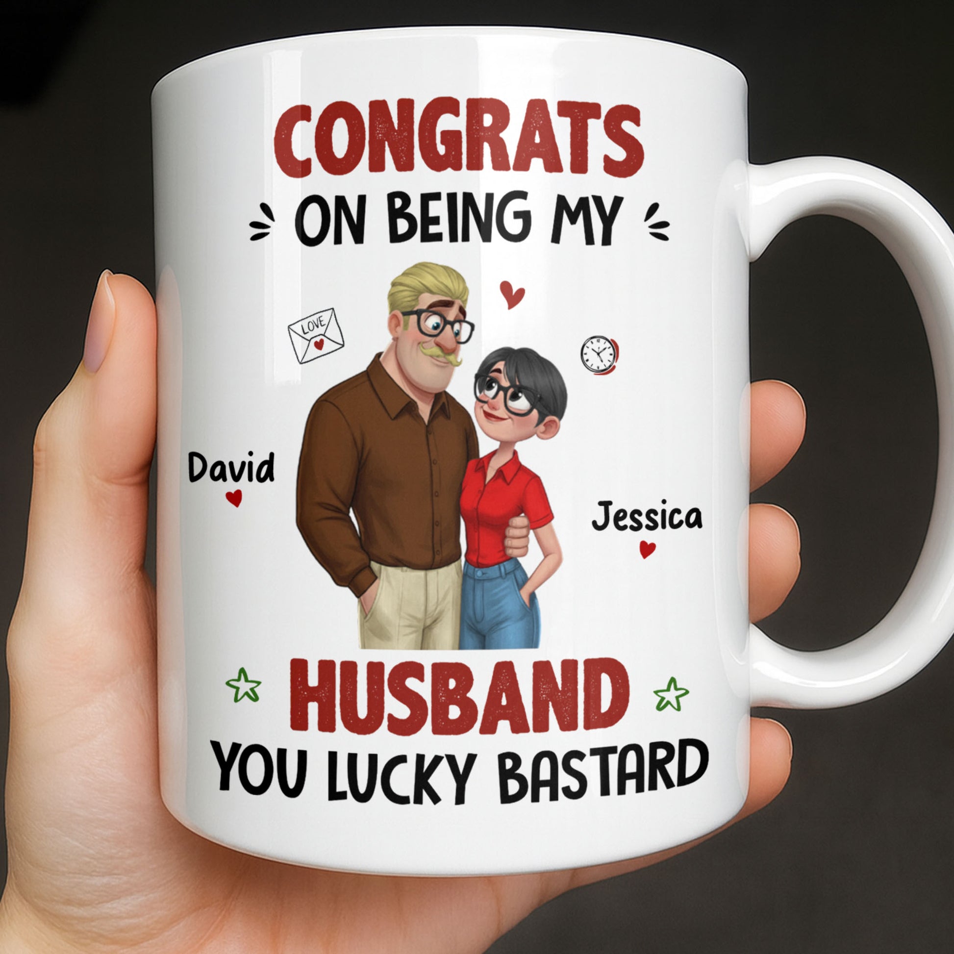 Congrats On Being My Husband, Hearts and Couple Design