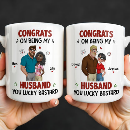 Congrats On Being My Husband, Hearts and Couple Design