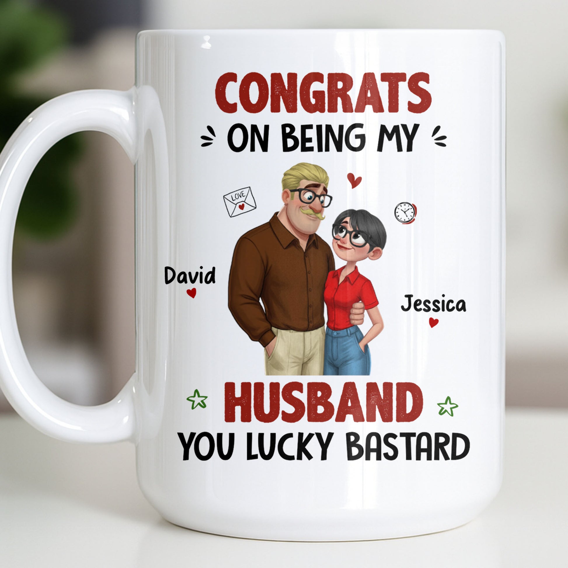 Congrats On Being My Husband, Hearts and Couple Design