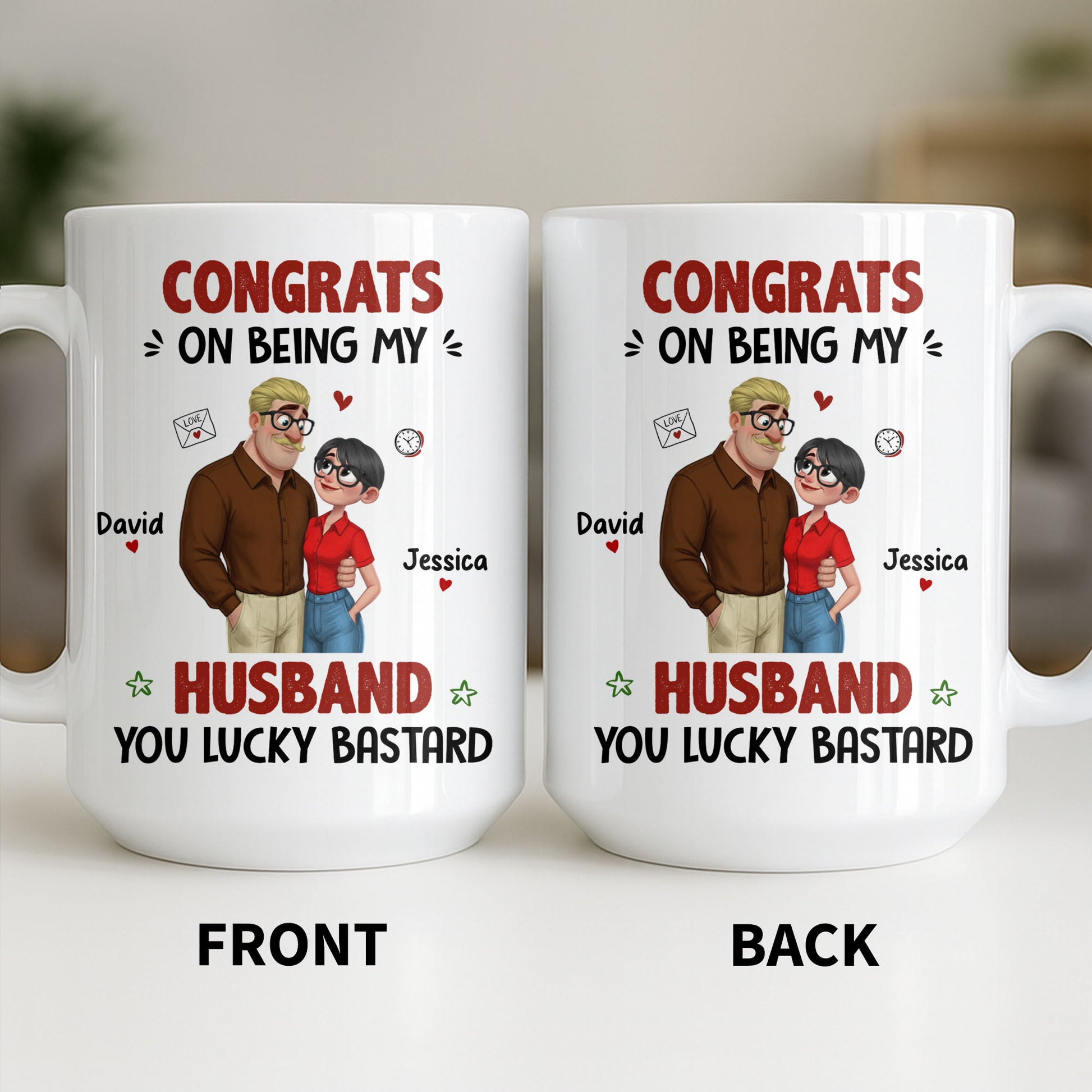 Congrats On Being My Husband, Hearts and Couple Design