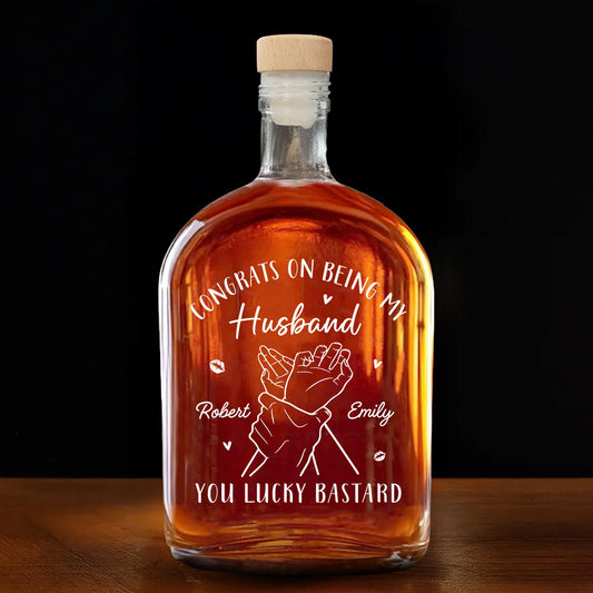 Congrats On Being My Husband Holding Hands And Lips Design