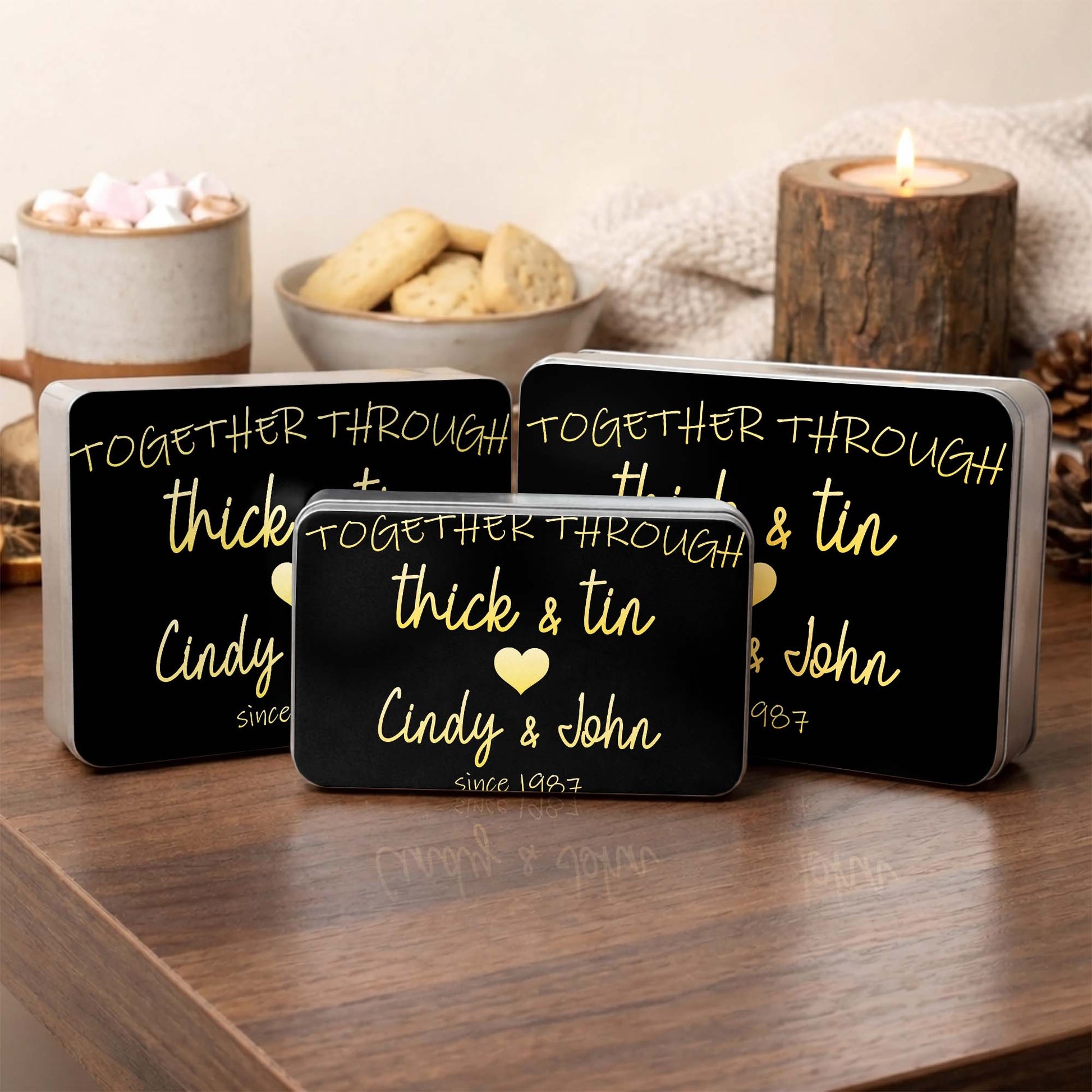 Together Through Thick And Tin Personalized Heart
