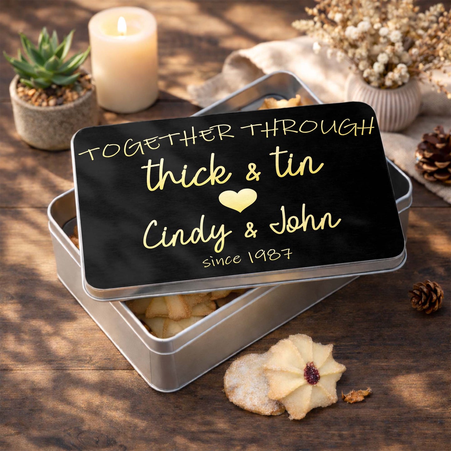 Together Through Thick And Tin Personalized Heart