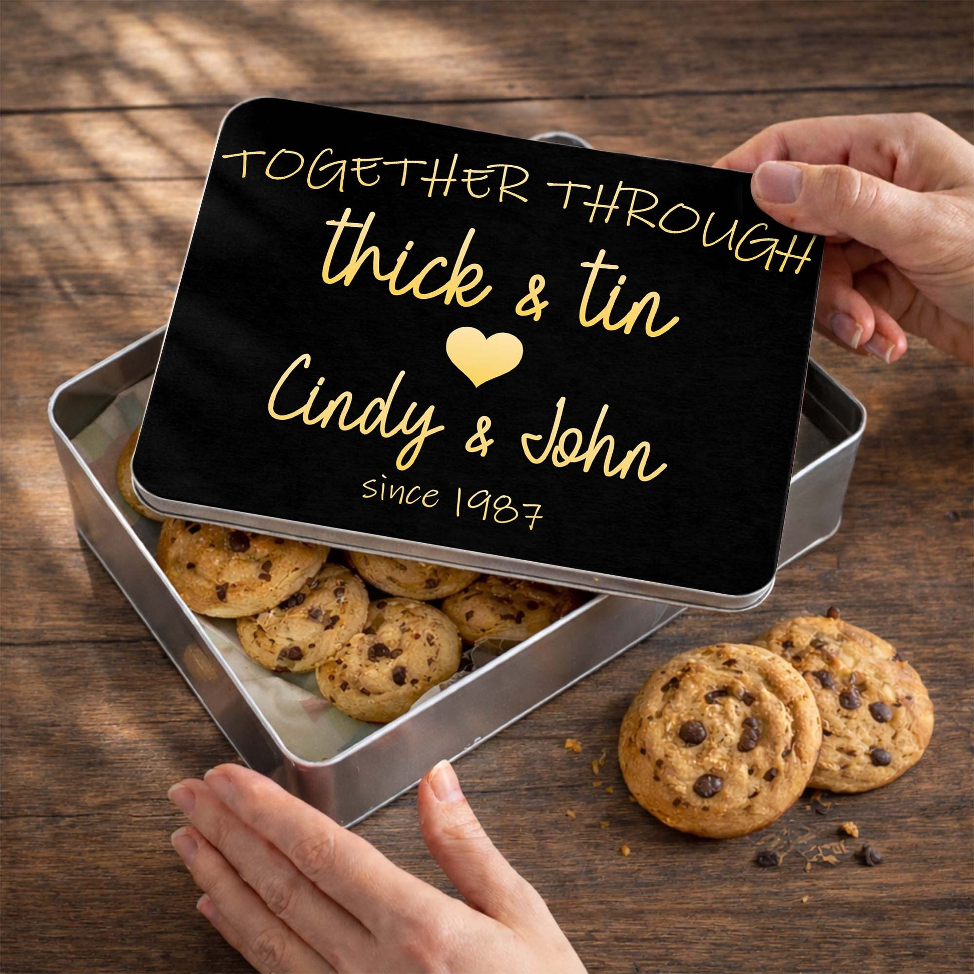 Together Through Thick And Tin Personalized Heart