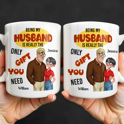Being My Husband Only Gift You Need Couple Cartoon