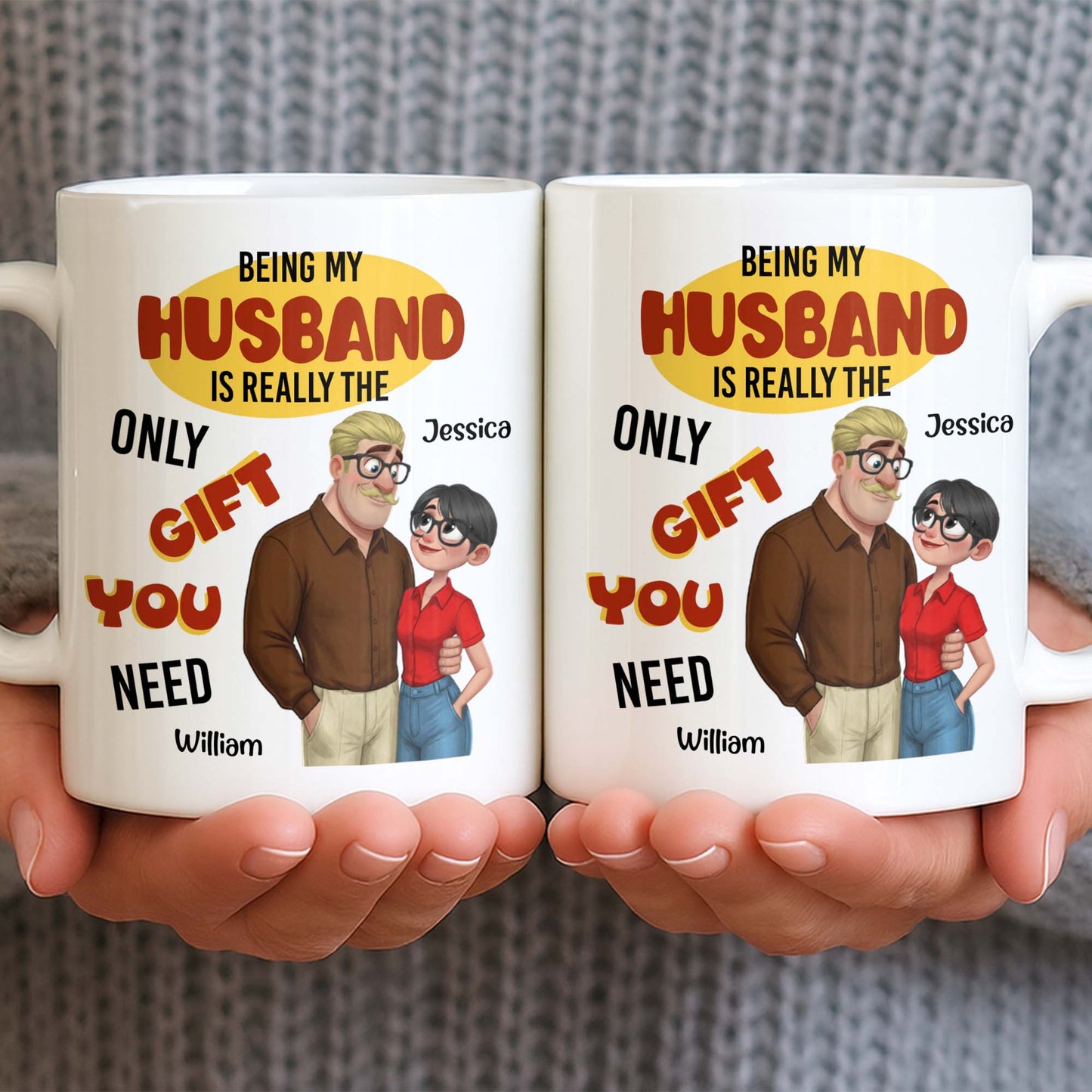 Being My Husband Only Gift You Need Couple Cartoon