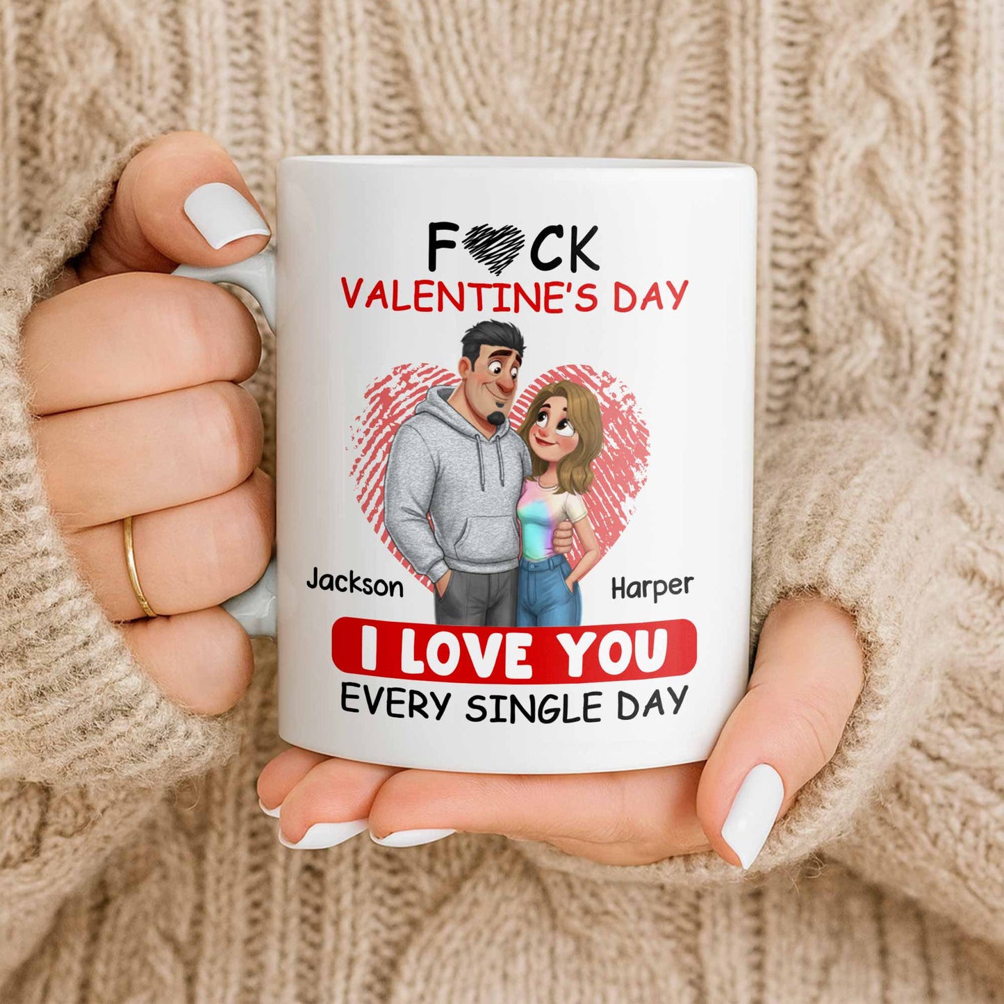 I Love You Every Single Day, Couple and Heart Design