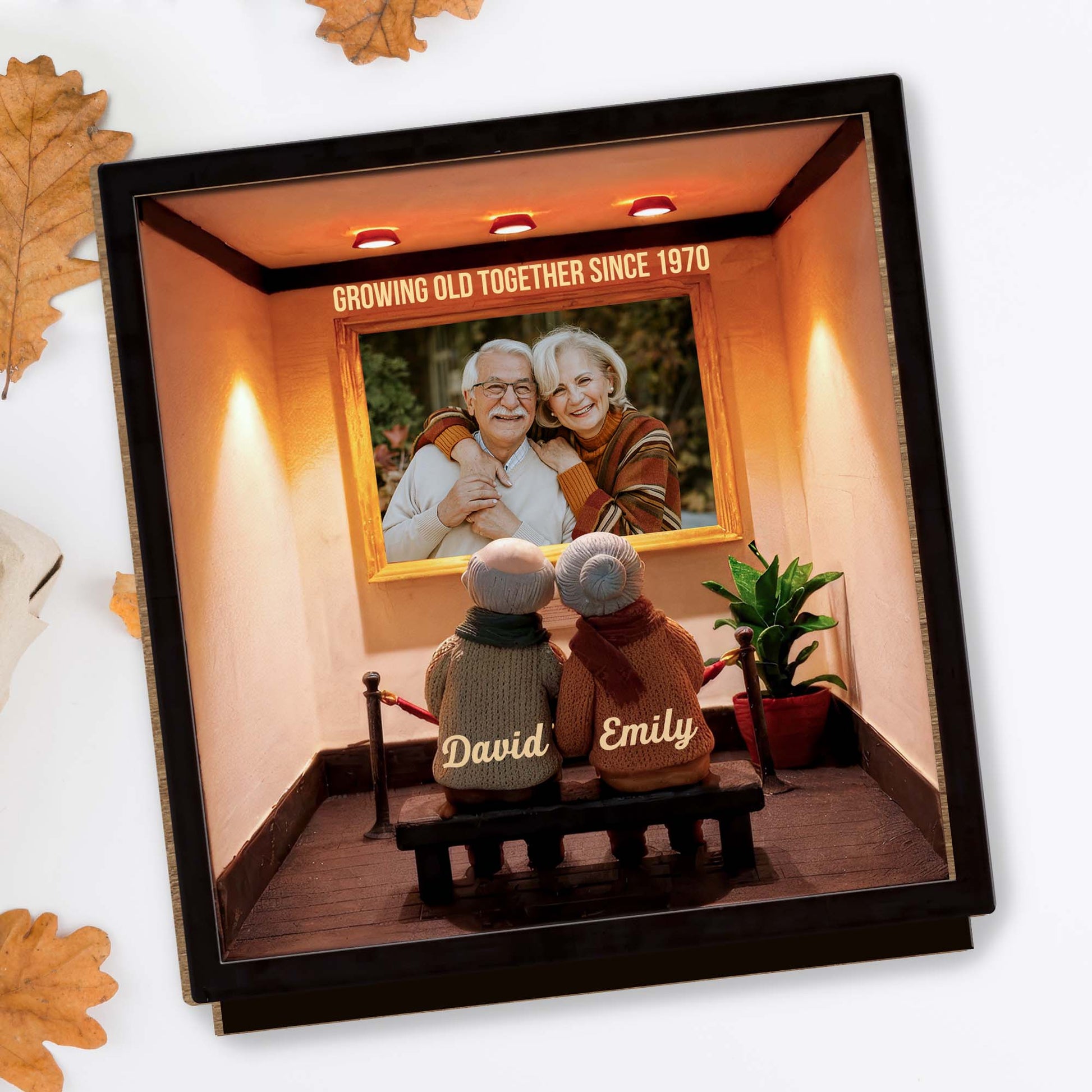 Growing Old Together Since, Elderly Couple on Bench