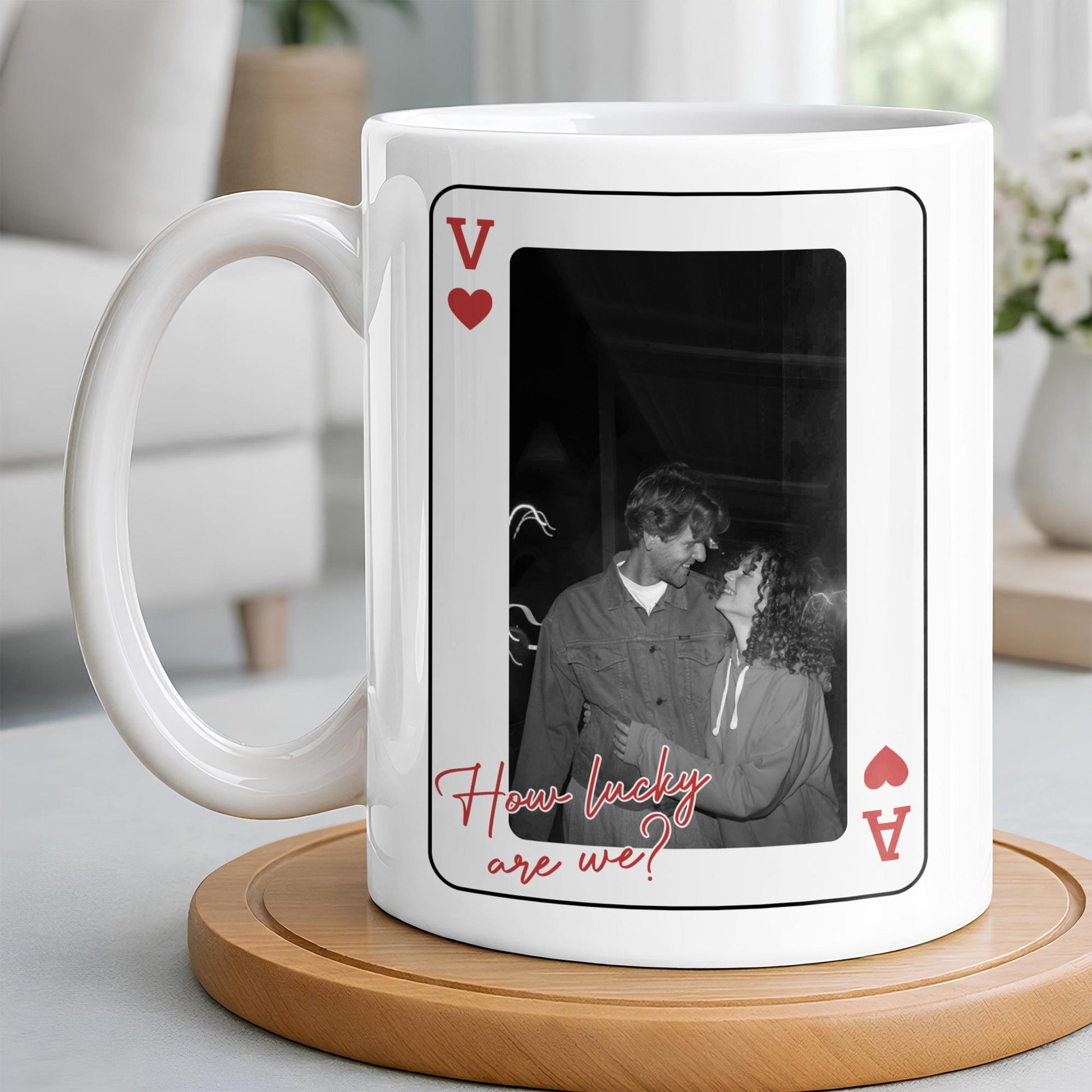 How Lucky Are We Playing Card Design And Heart