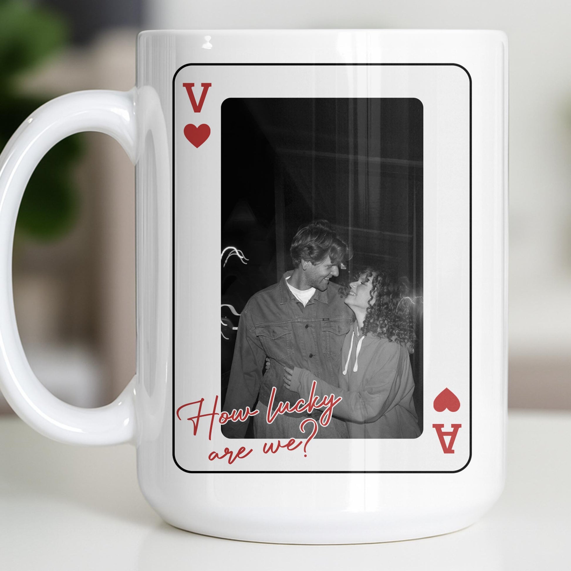 How Lucky Are We Playing Card Design And Heart