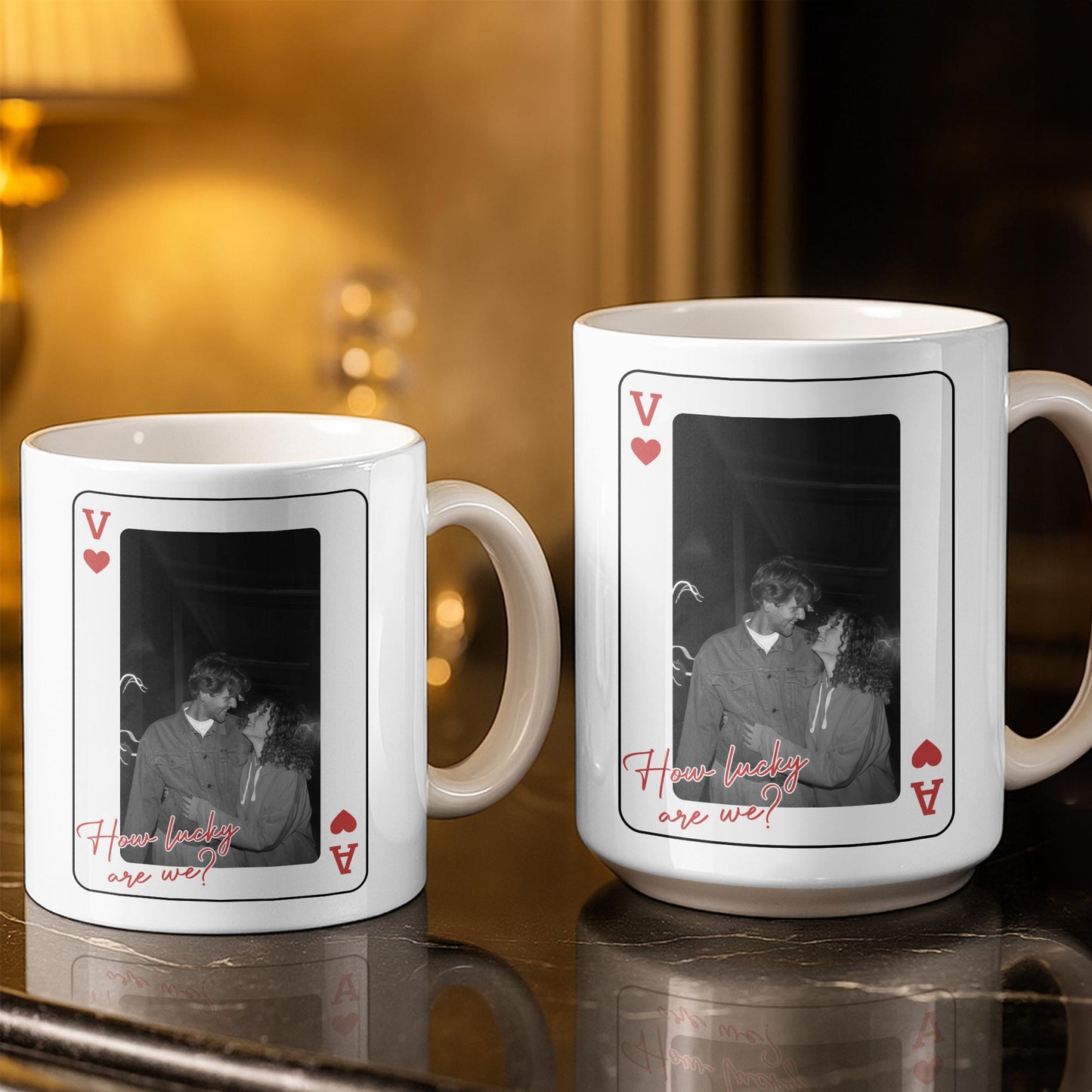 How Lucky Are We Playing Card Design And Heart