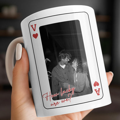 How Lucky Are We Playing Card Design And Heart