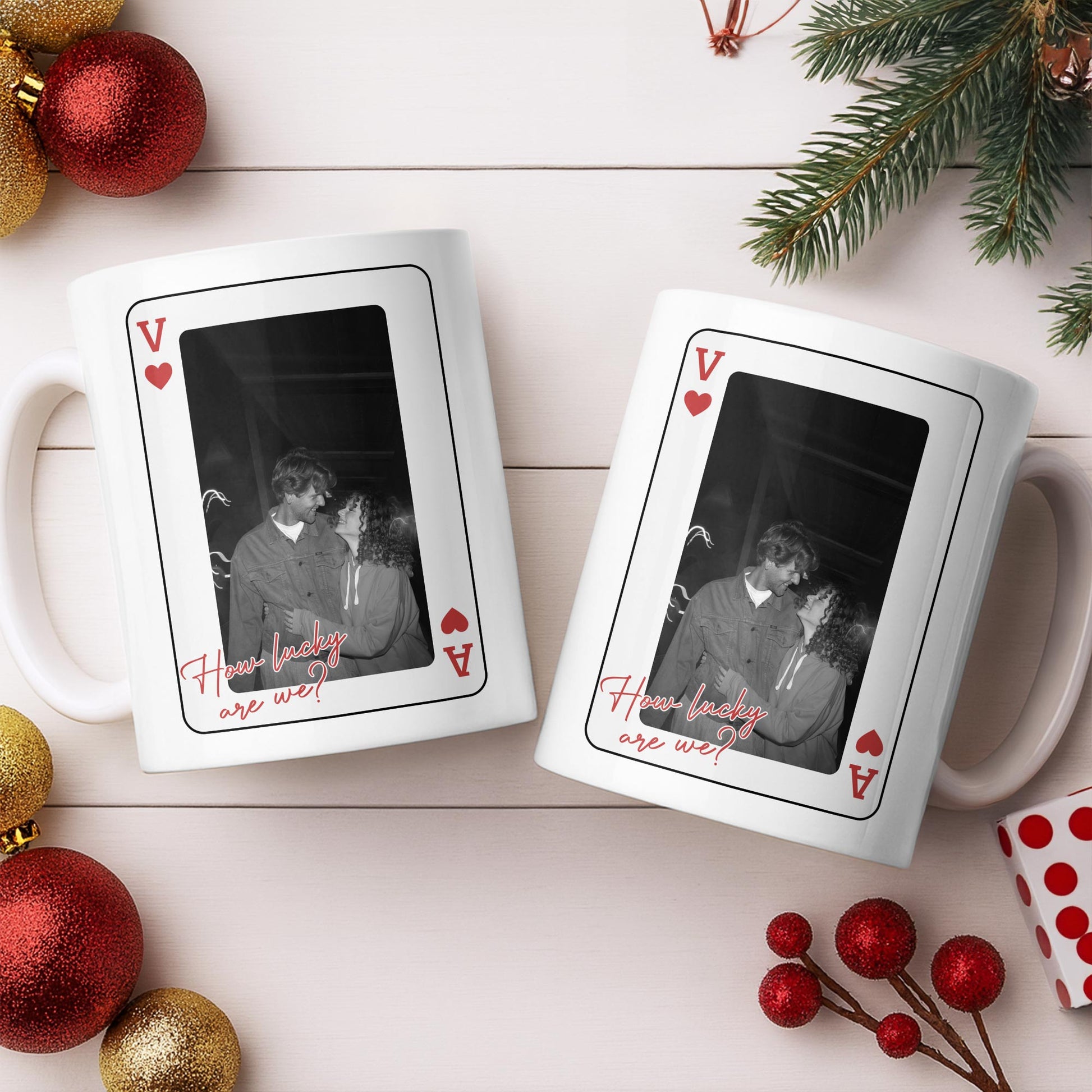 How Lucky Are We Playing Card Design And Heart