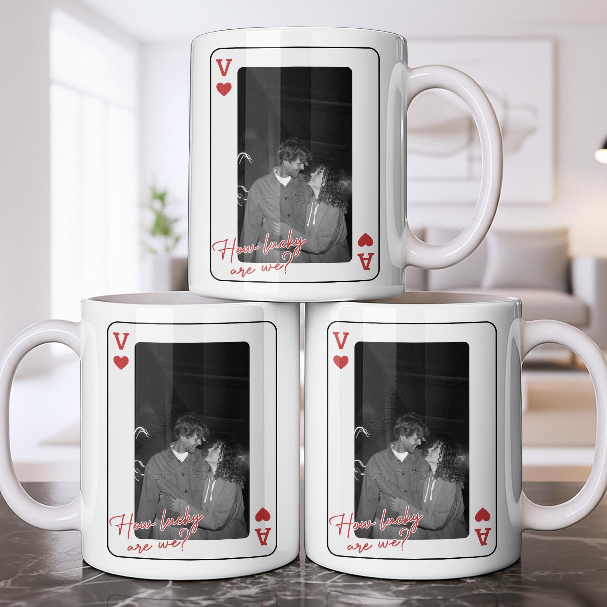 How Lucky Are We Playing Card Design And Heart