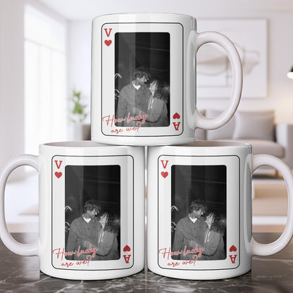 How Lucky Are We Playing Card Design And Heart