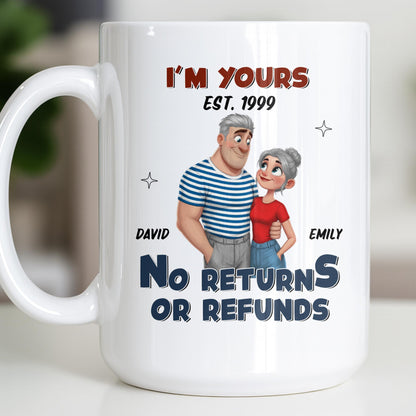 I'm Yours No Returns Or Refunds Cartoon Couple Design