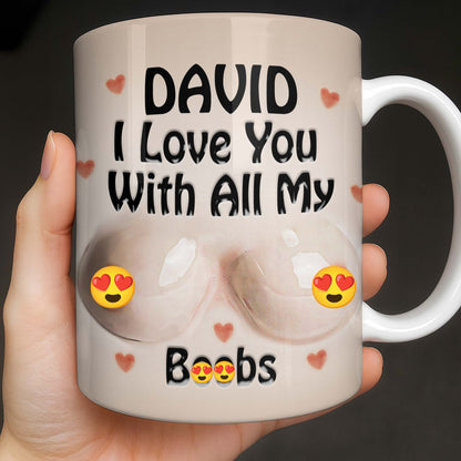 I Love You With All My Heart, Hearts Design - Personalized Custom Coffee Mug - CPL1354_MG