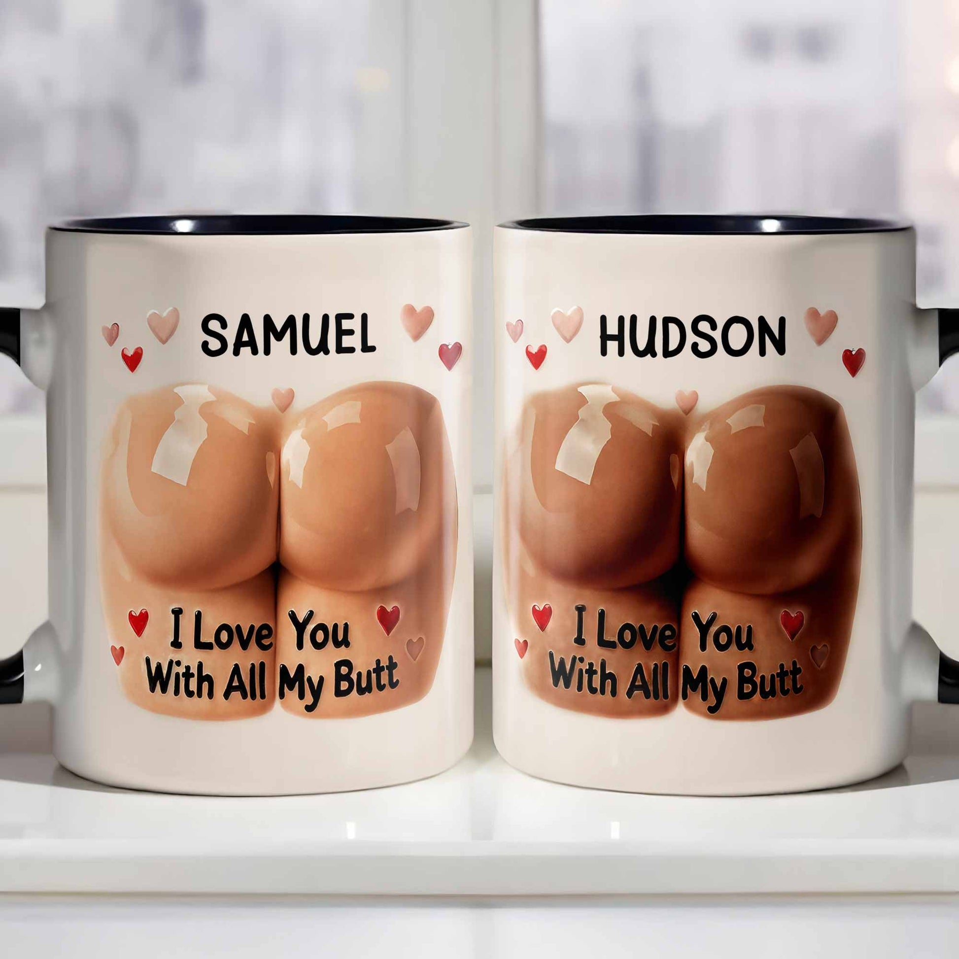 I Love You With All My Butt, Hearts Design