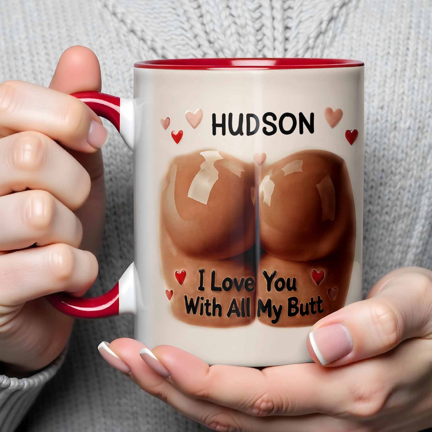 I Love You With All My Butt, Hearts Design