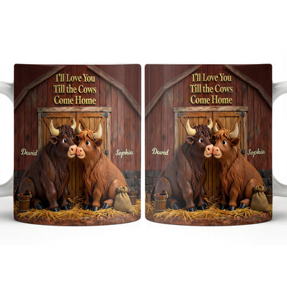 I'll Love You Till The Cows Come Home, Barn And Cows Design
