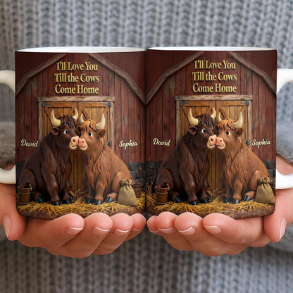 I'll Love You Till The Cows Come Home, Barn And Cows Design