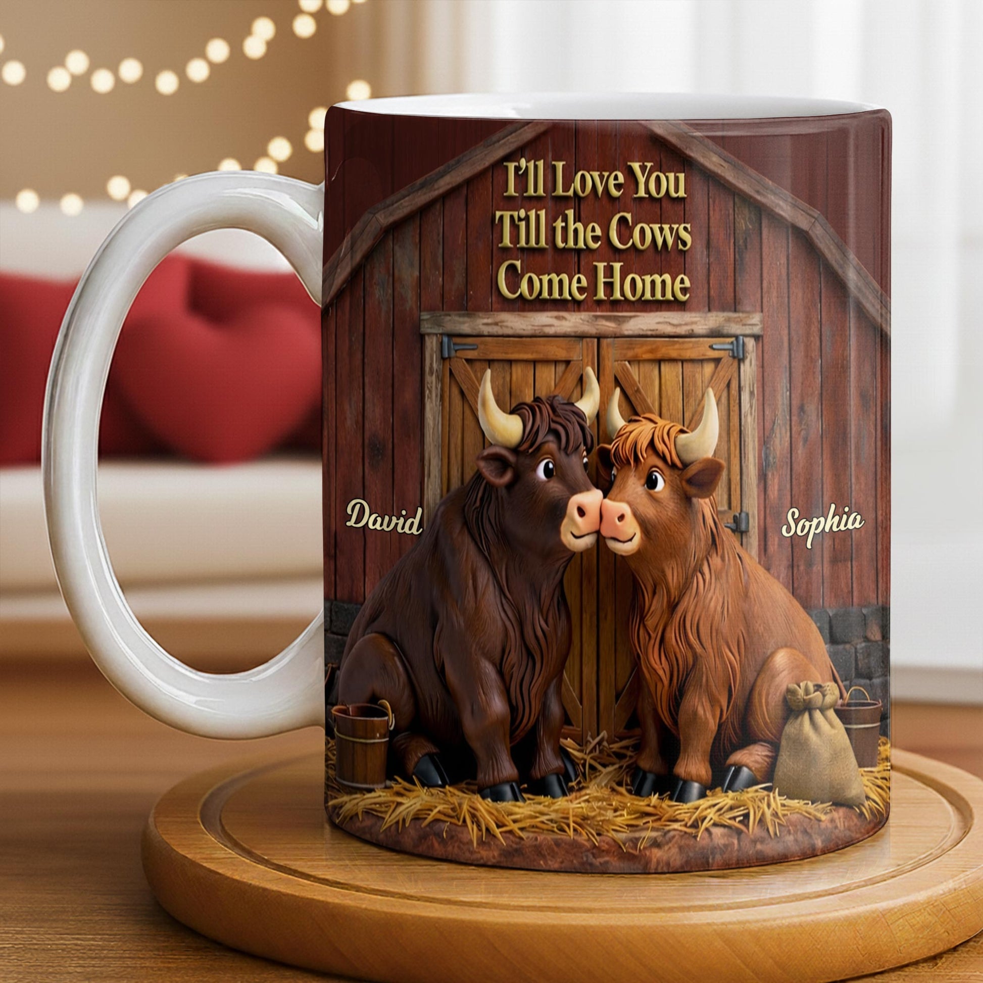 I'll Love You Till The Cows Come Home, Barn And Cows Design