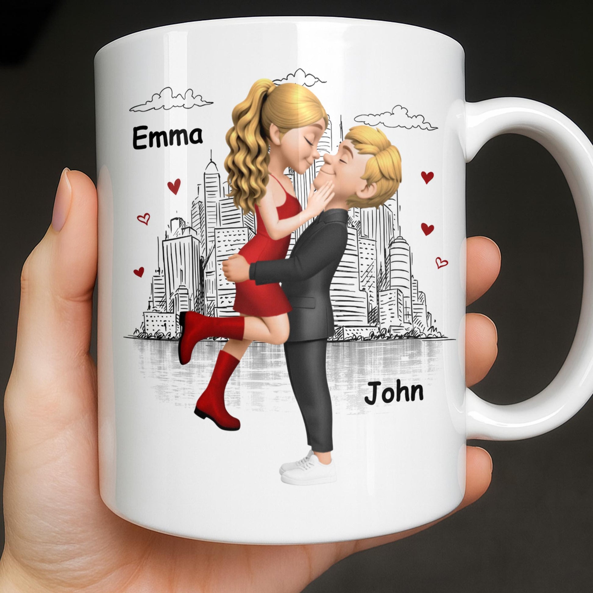 Glad I Went On A Date With A Complete Stranger, Hearts And Cityscape