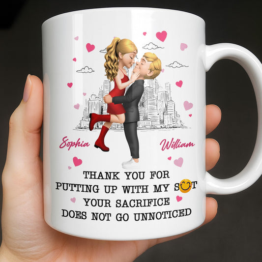 Thank You For Putting Up With My Shit, Couple And Hearts