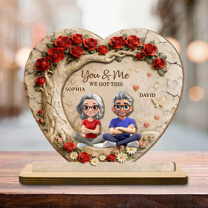 You & Me We Got This Heart Rose Tree Couple