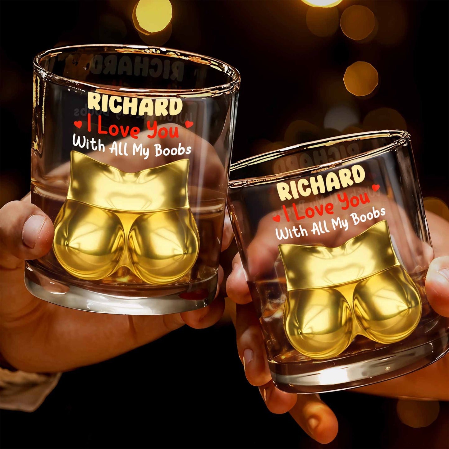 I Love You With All My Boobs Glass