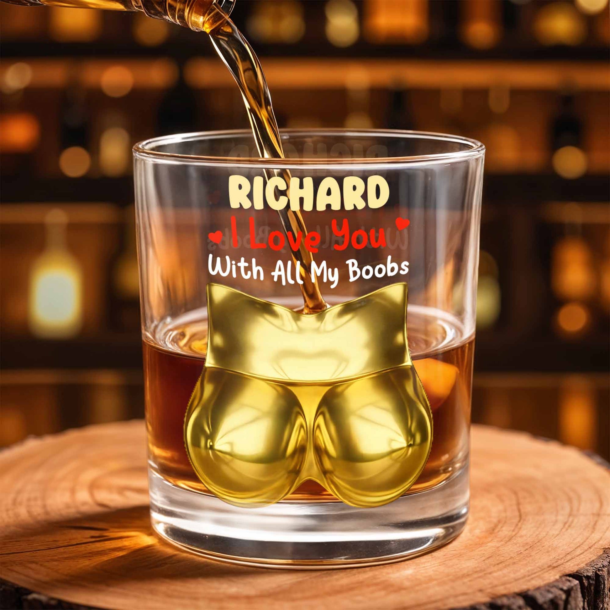 I Love You With All My Boobs Glass