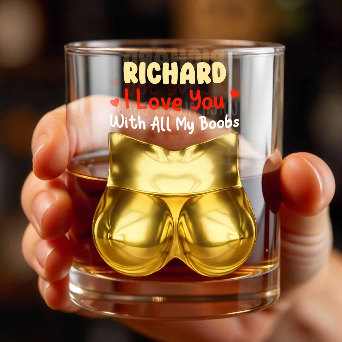 I Love You With All My Boobs Glass