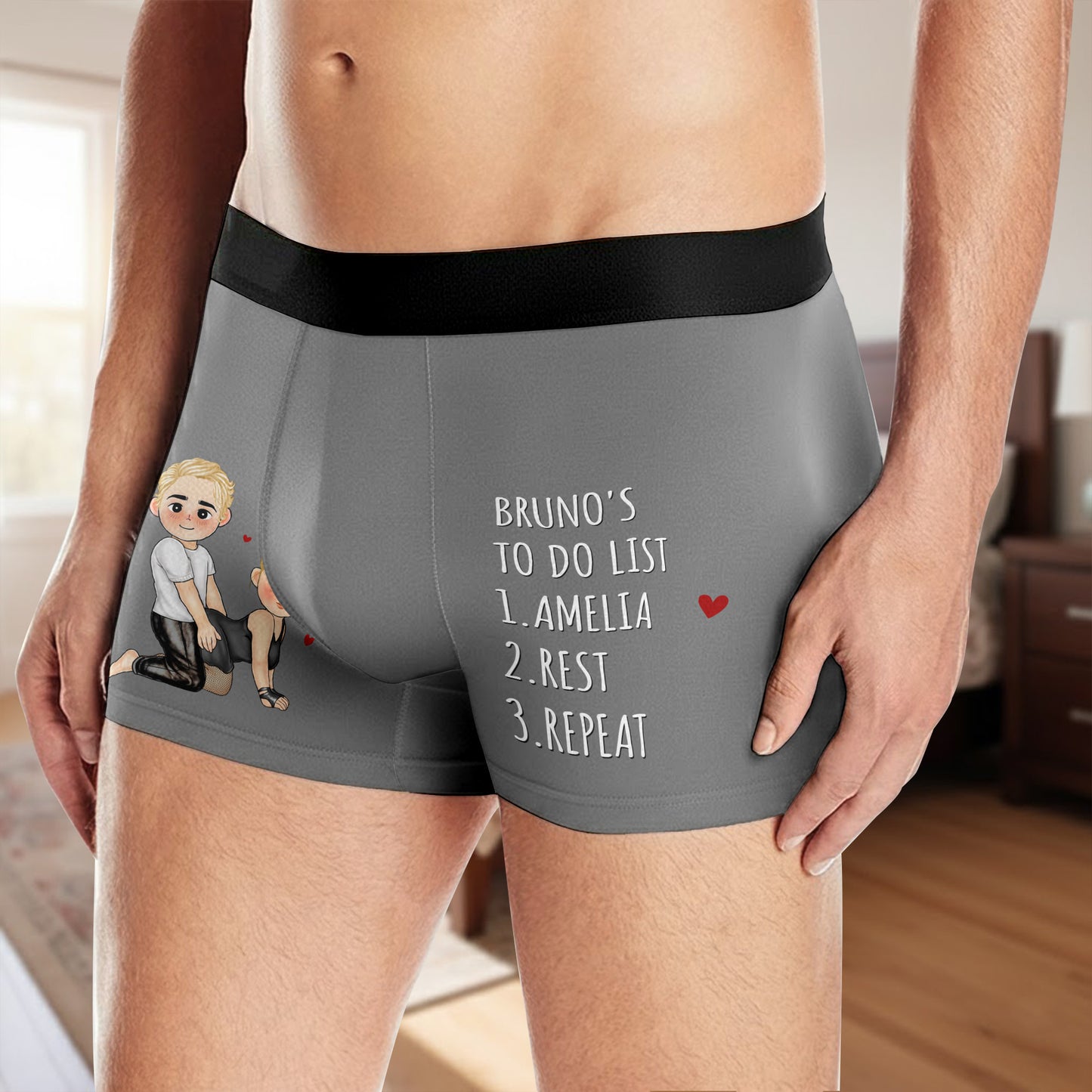 To Do List Me Rest Repeat Funny Couple Hearts