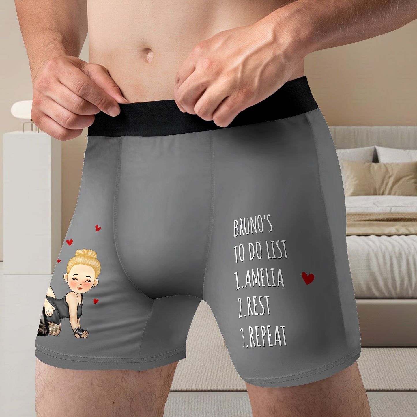 To Do List Me Rest Repeat Funny Couple Hearts