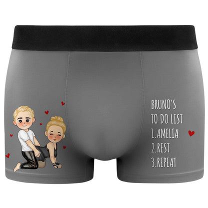 To Do List Me Rest Repeat Funny Couple Hearts