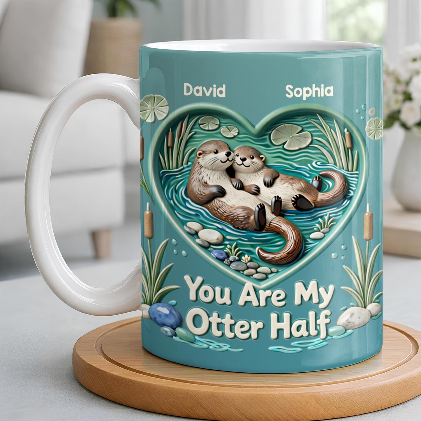 You Are My Otter Half Cute Otters In Heart Water Design