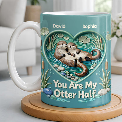 You Are My Otter Half Cute Otters In Heart Water Design