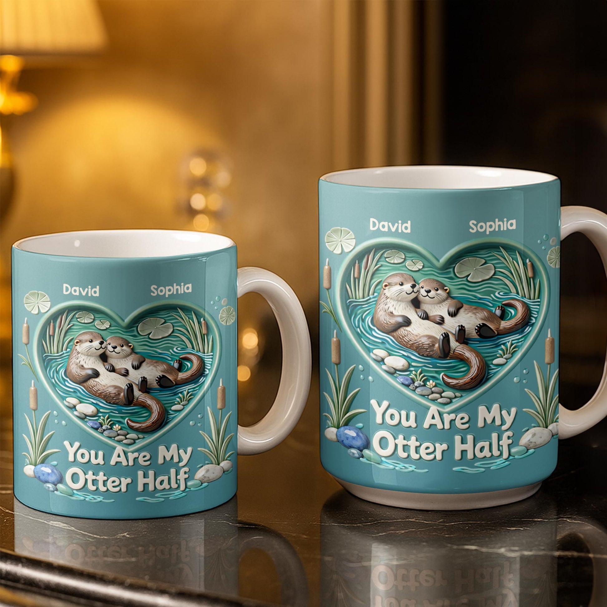 You Are My Otter Half Cute Otters In Heart Water Design