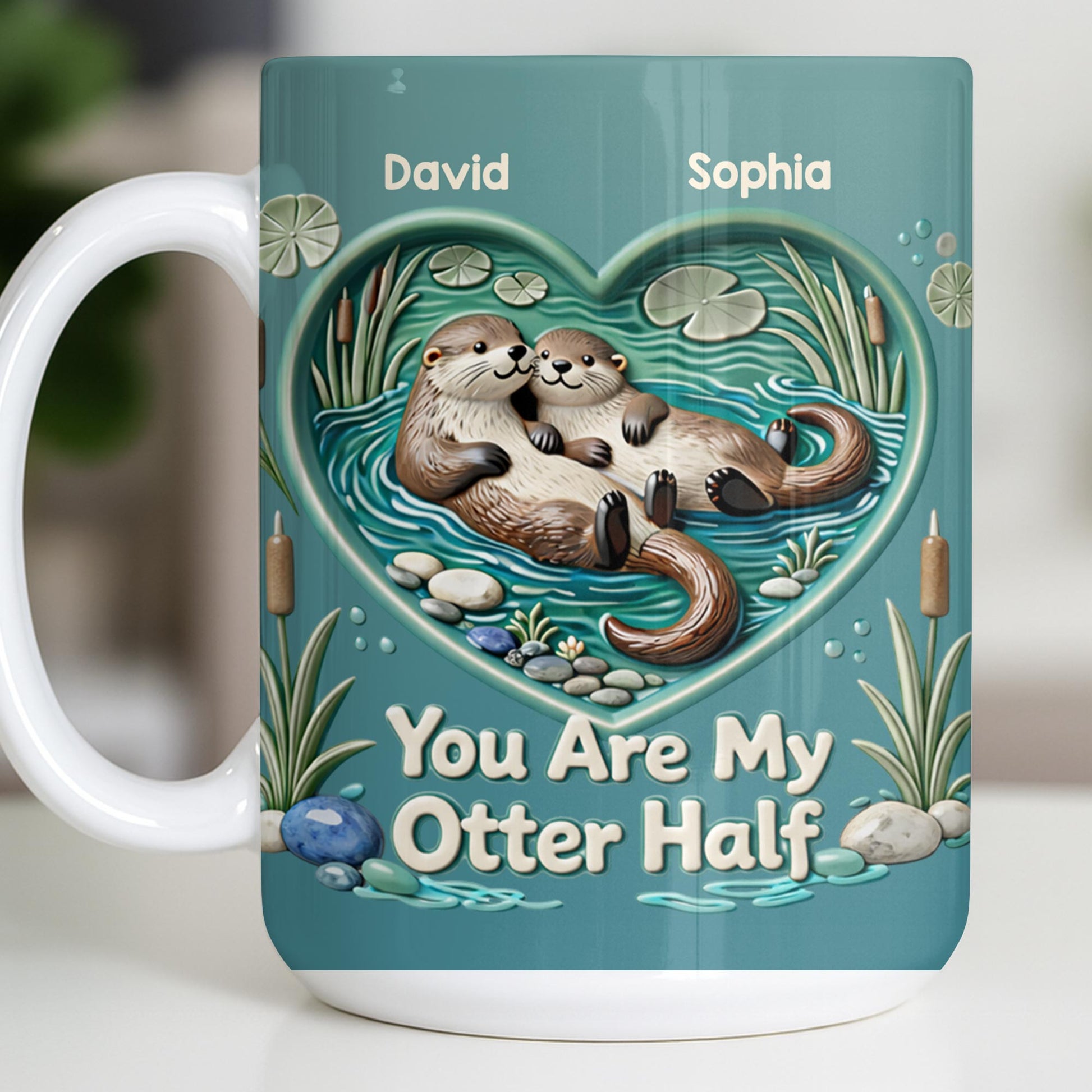 You Are My Otter Half Cute Otters In Heart Water Design
