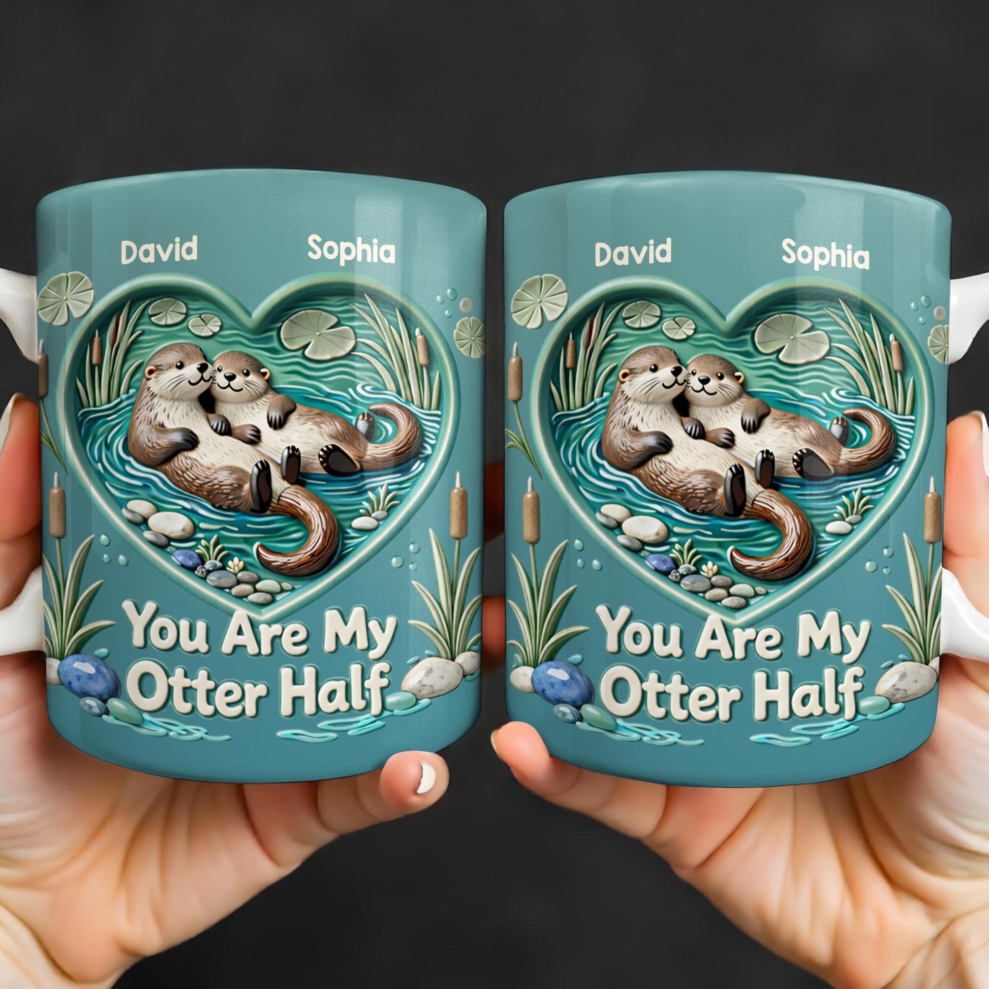 You Are My Otter Half Cute Otters In Heart Water Design